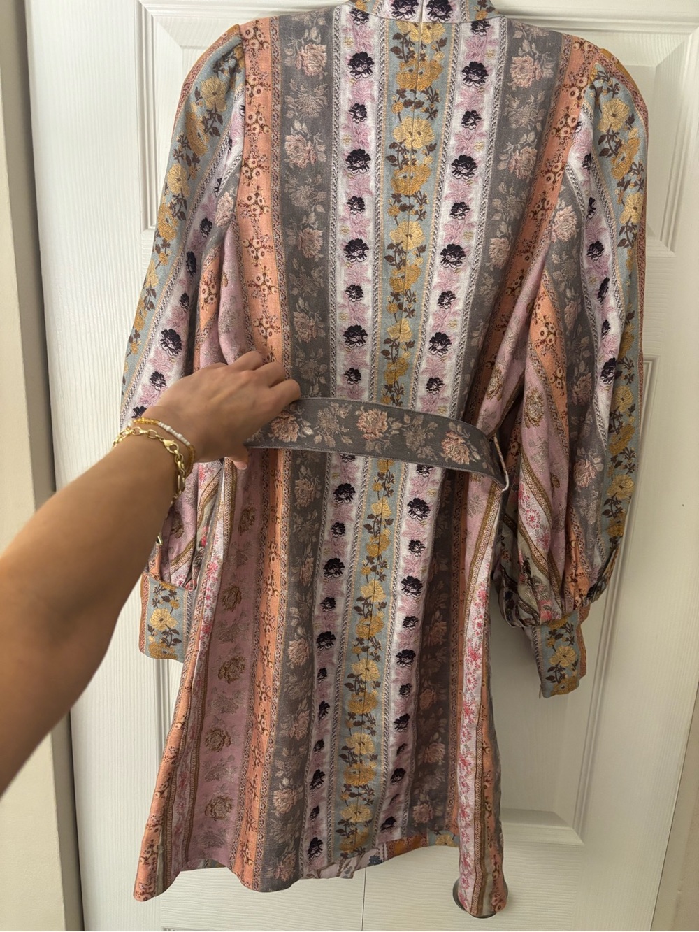 ✨ Zimmermann Rhythmic Belted Embellished Floral-Print Linen Mini Dress ✨ - Picture 4 of 6